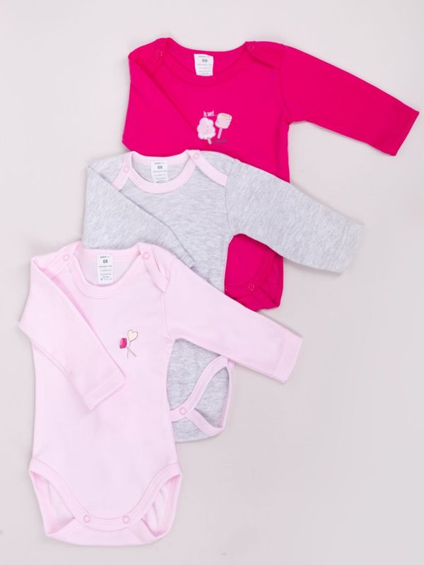 Yoclub Yoclub Kids's Long Sleeve Bodysuits 3-Pack BOD-0702G-A13D