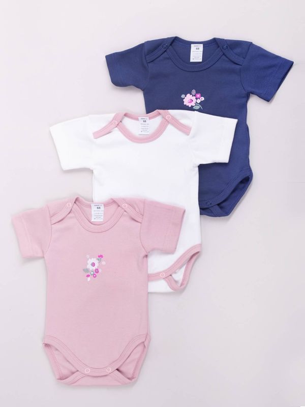 Yoclub Yoclub Kids's Short Sleeve Bodysuits 3-Pack BOD-0502G-A13K