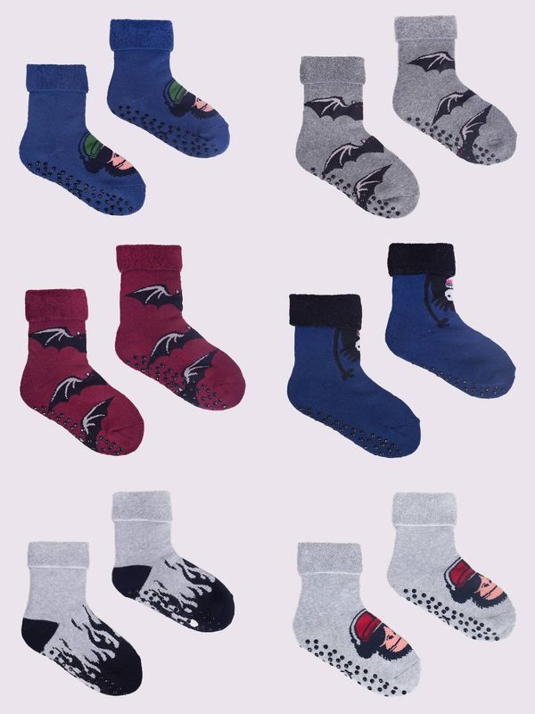 Yoclub Yoclub Kids's Terry Socks Anti Slip ABS 6-Pack SKF-0005C-AA0A-003