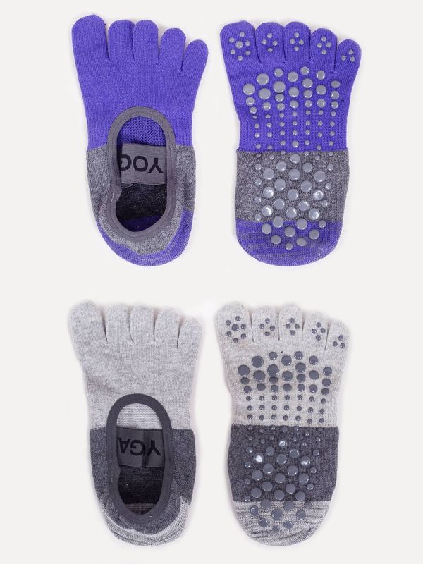 Yoclub Yoclub Unisex's Socks For Yoga 2-Pack SKS-0017U-AA2A