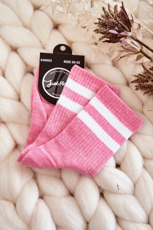 Kesi Youth Cotton Sports Socks Pink