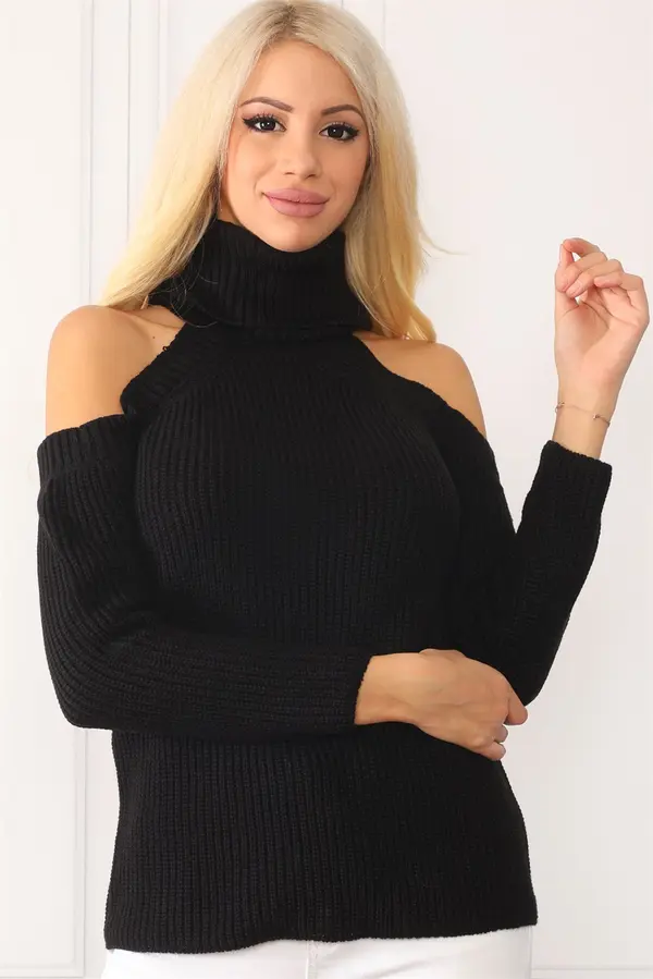 dewberry Z0019 DEWBERY WOMEN'S SWEATER-BLACK