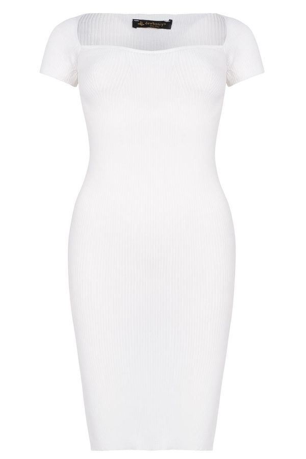 dewberry Z2016 DEWBERRY WOMEN'S DRESS-PLAIN WHITE