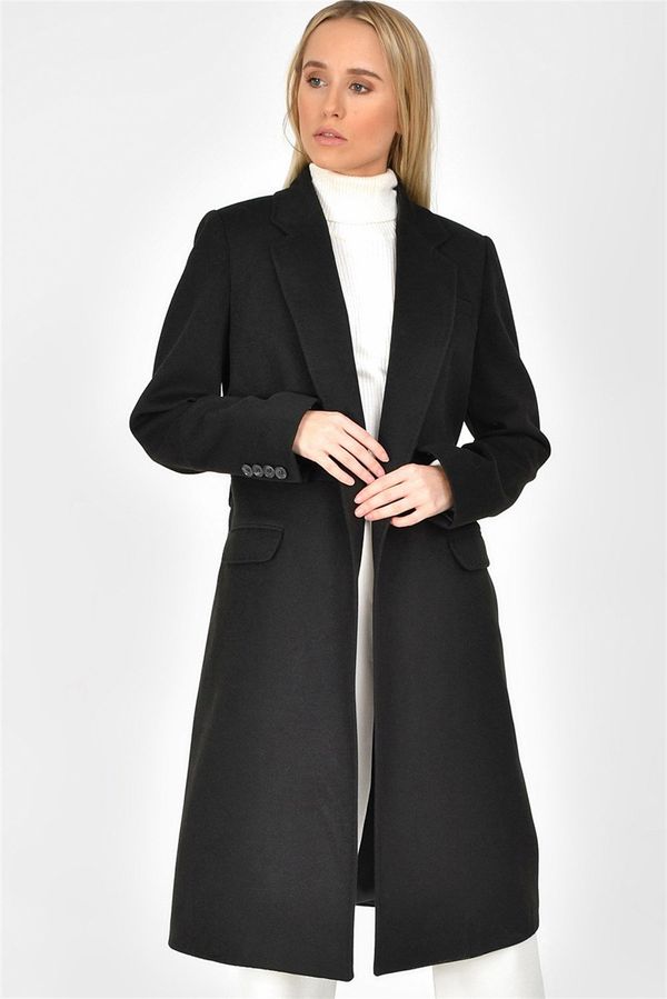 dewberry Z6628 DEWBERRY WOMEN'S COAT-BLACK