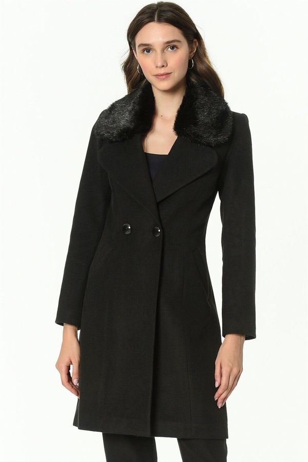 dewberry Z6643 DEWBERRY WOMEN'S COAT-BLACK