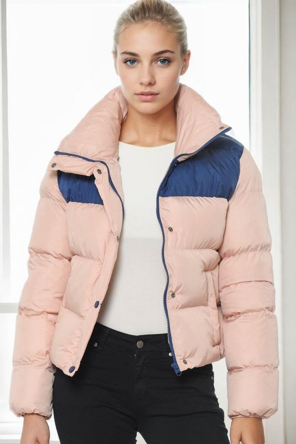 dewberry Z6649 DEWBERRY LADIES' COAT-PINK