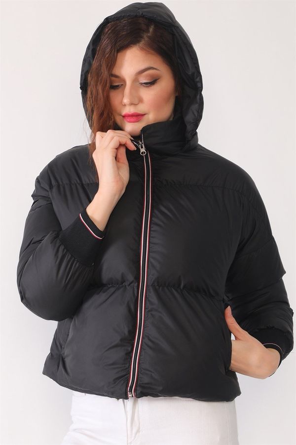 dewberry Z6650 DEWBERRY LADIES' INFLATABLE COAT-BLACK