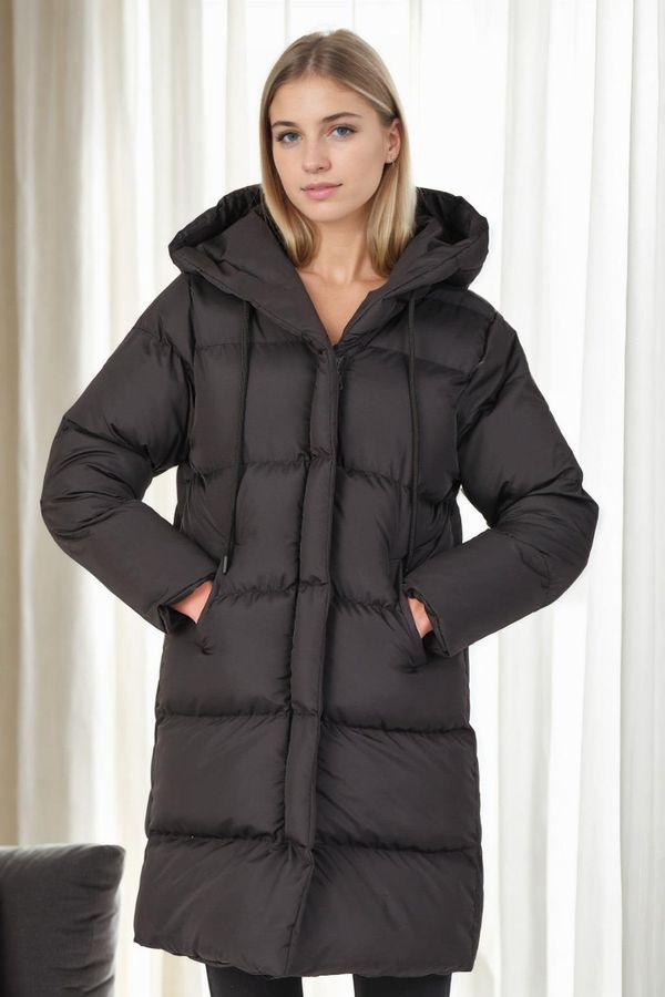 dewberry Z6687 DEWBERRY WOMEN'S COAT-BLACK-2