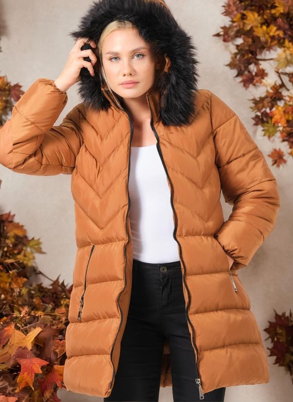 dewberry Z6759 DEWBERRY LADIES COAT-PLAIN PLATE