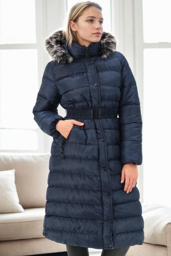 dewberry Z6779 DEWBERRY WOMEN'S COAT-NAVY-1