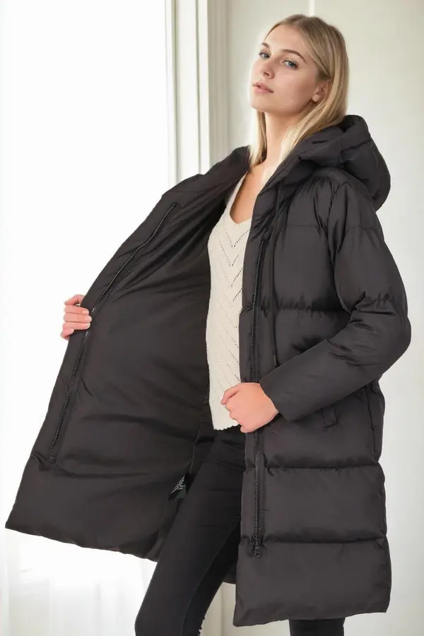 dewberry Z8687 DEWBERRY WOMEN'S COAT-BLACK