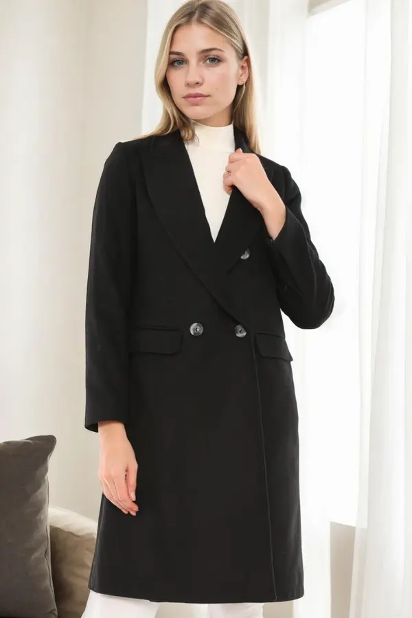 dewberry Z9672 DEWBERRY WOMEN'S COAT-BLACK