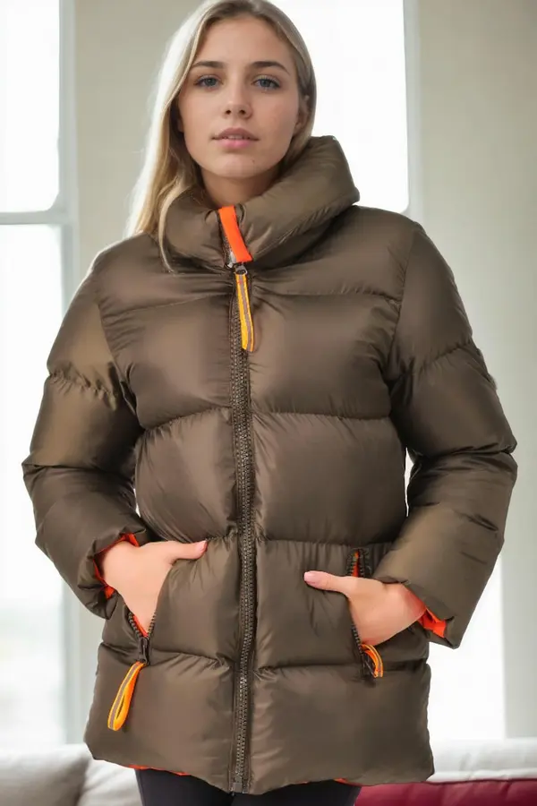 dewberry Z9682 DEWBERRY WOMEN'S JACKET-KHAKI