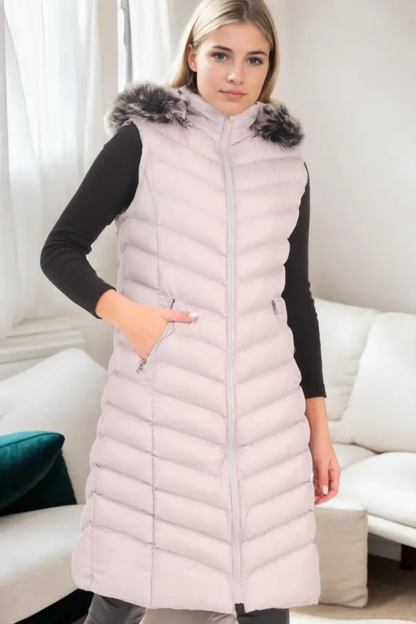 dewberry Z9684 DEWBERRY WOMEN'S VEST-LIGHT GREY