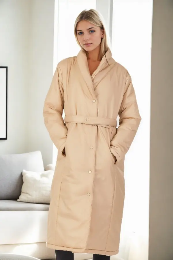 dewberry Z9688 DEWBERRY WOMEN'S COAT-BEIGE