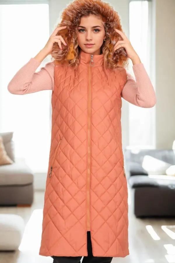 dewberry Z9718 DEWBERRY WOMEN'S VEST-TAN