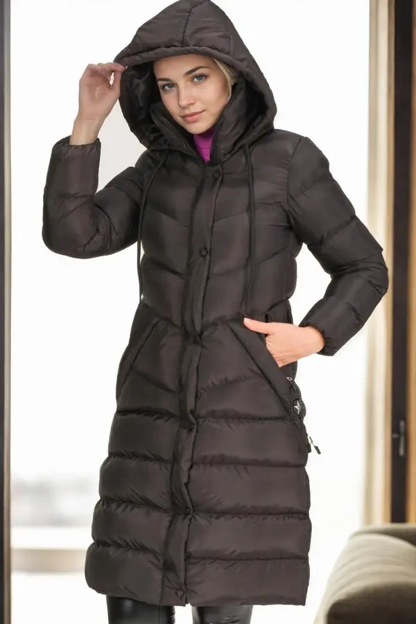 dewberry Z9719 DEWBERRY WOMEN'S COAT-BLACK