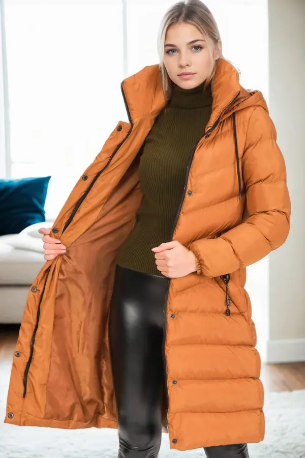 dewberry Z9719 DEWBERRY WOMEN'S COAT-TAN