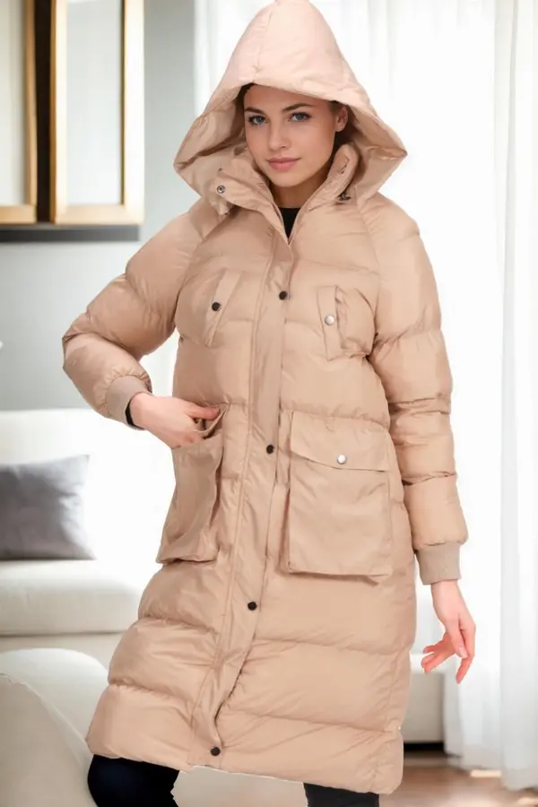 dewberry Z9736 DEWBERRY WOMEN'S JACKET-BEIGE