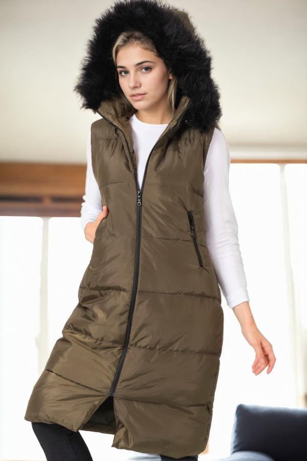 dewberry Z9741 DEWBERRY WOMEN'S VEST-KHAKI