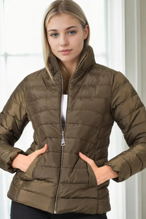 dewberry Z9746 DEWBERRY WOMEN'S JACKET-KHAKI