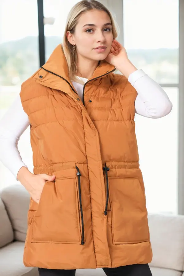 dewberry Z9747 DEWBERRY WOMEN'S VEST-TAN