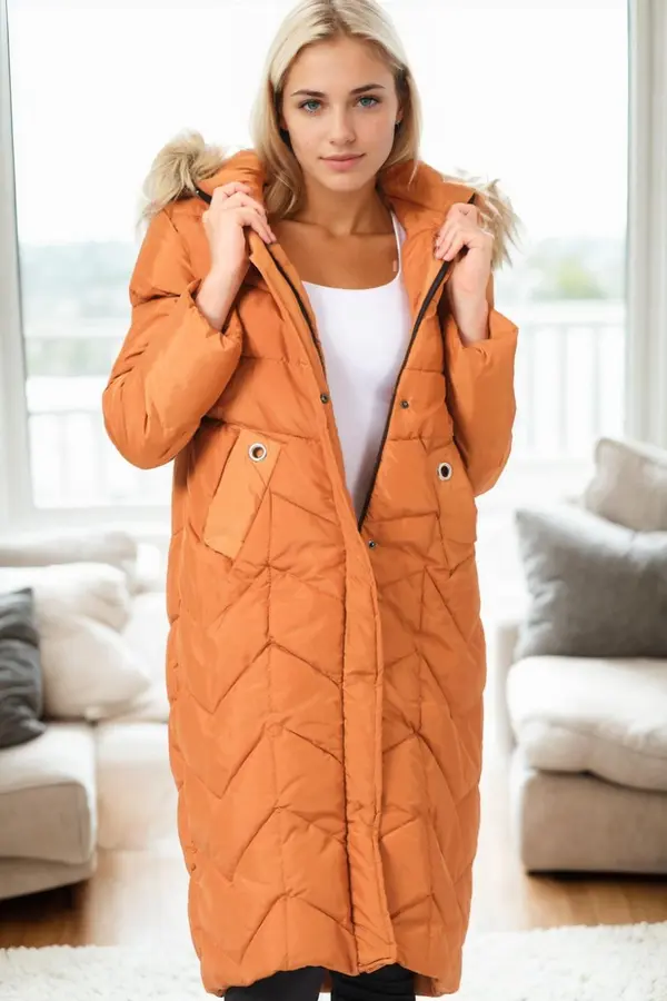 dewberry Z9751 DEWBERRY WOMEN'S COAT-CAMEL