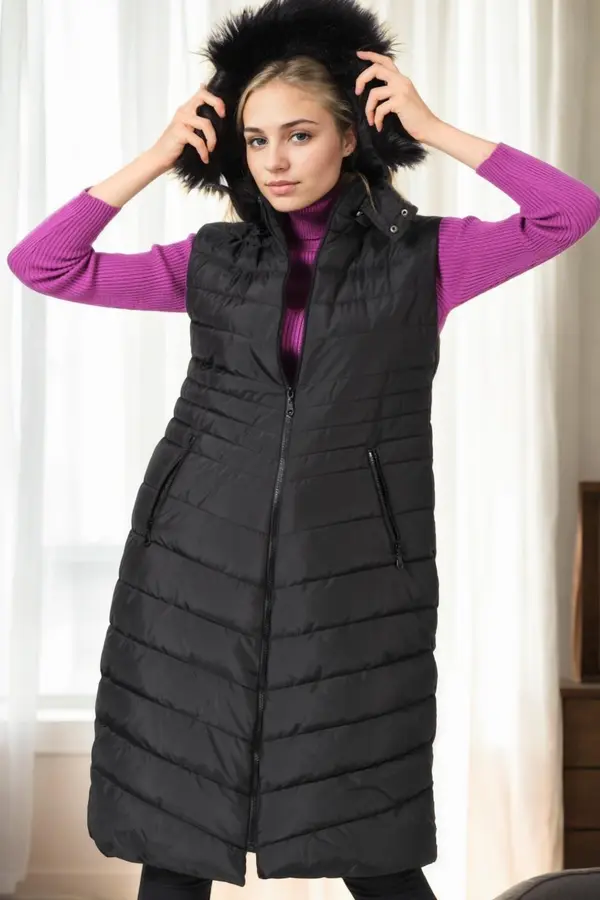 dewberry Z9752 DEWBERRY WOMEN'S VEST-BLACK