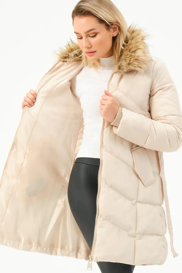 dewberry Z9767 DEWBERRY WOMEN'S COAT-STONE