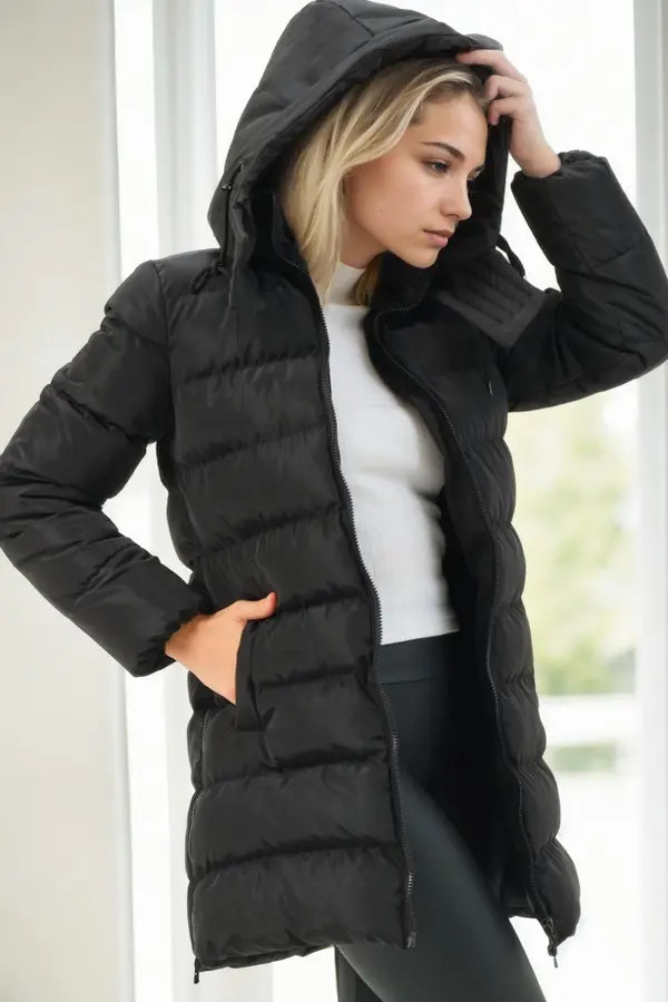dewberry Z9770 DEWBERRY WOMEN'S COAT-BLACK-BLACK