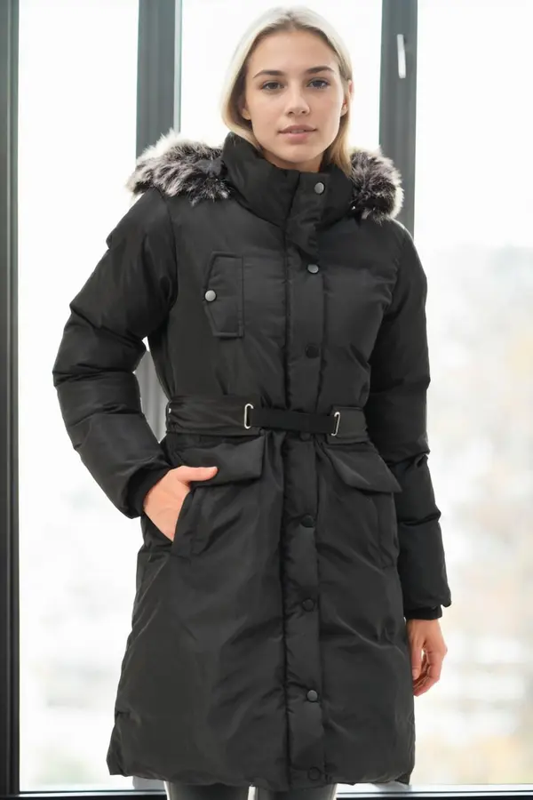 dewberry Z9774 DEWBERRY WOMEN'S COAT-BLACK