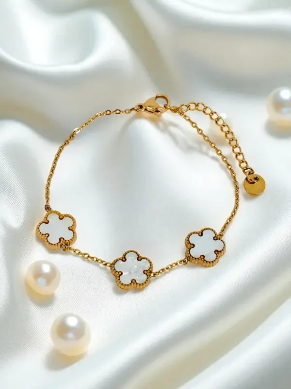 Resti Zapestnica Resti Aurelia Bianca s cvetjem