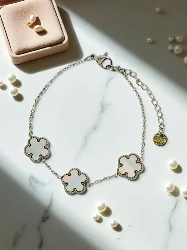 Resti Zapestnica Resti Callisto Nero s cvetličnim motivom