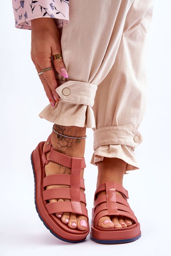 Kesi ZAXY Women's Vegan Velcro Sandals JJ285016 Dusty Pink
