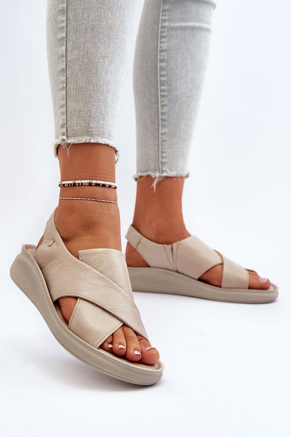 Zazoo Zazoo Leather Wedge Sandals Black Morgan