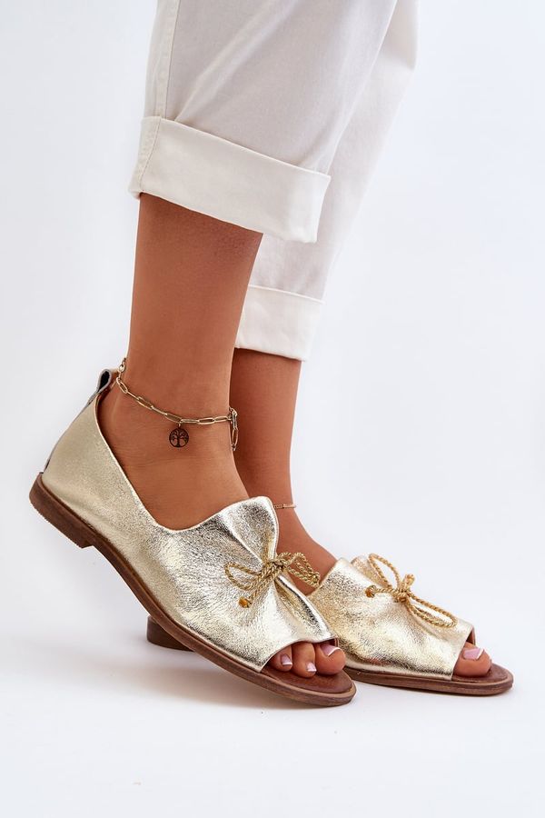 Zazoo Zazoo Leather Women's Ballerinas Nicole 2660/064 Gold