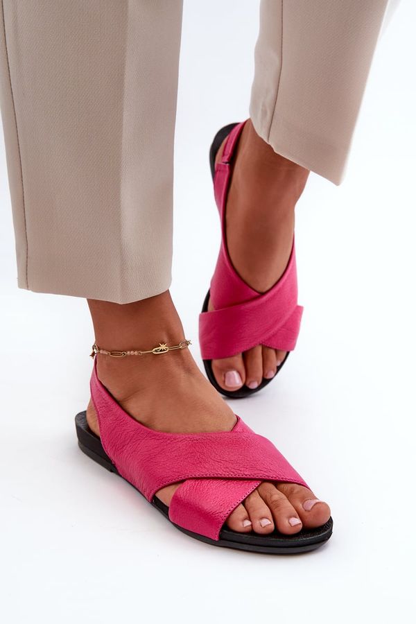 Kesi Zazoo Women's fuchsia leather sandals