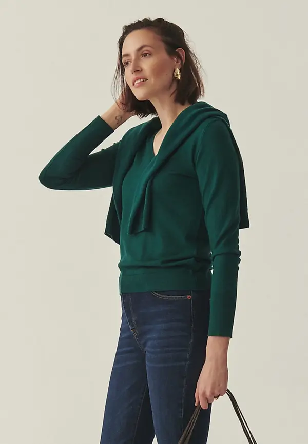 Tatuum Zelen klasičen pulover z Lenzing™Ecovero™