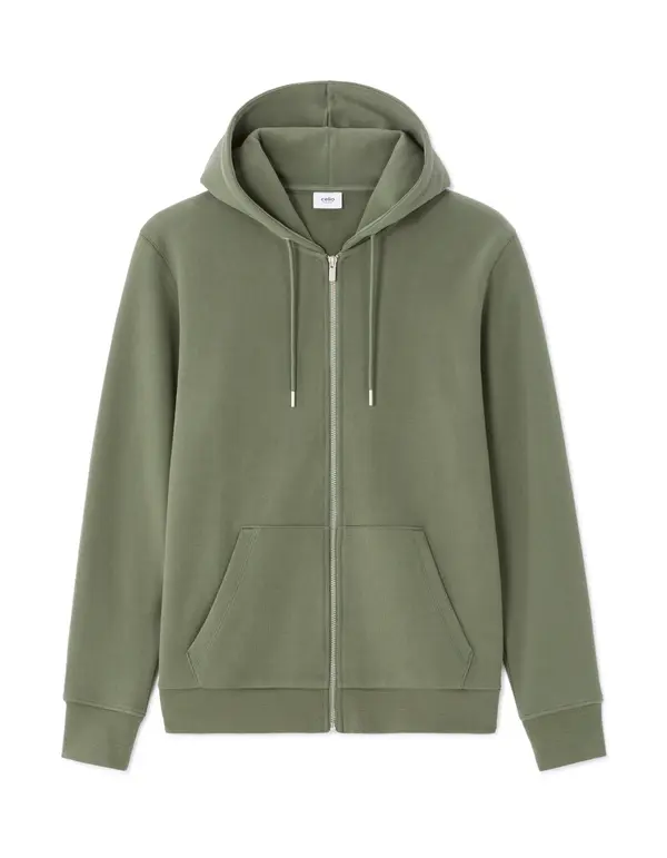 Celio Zelen pulover z zadrgo Celio Lepiquet