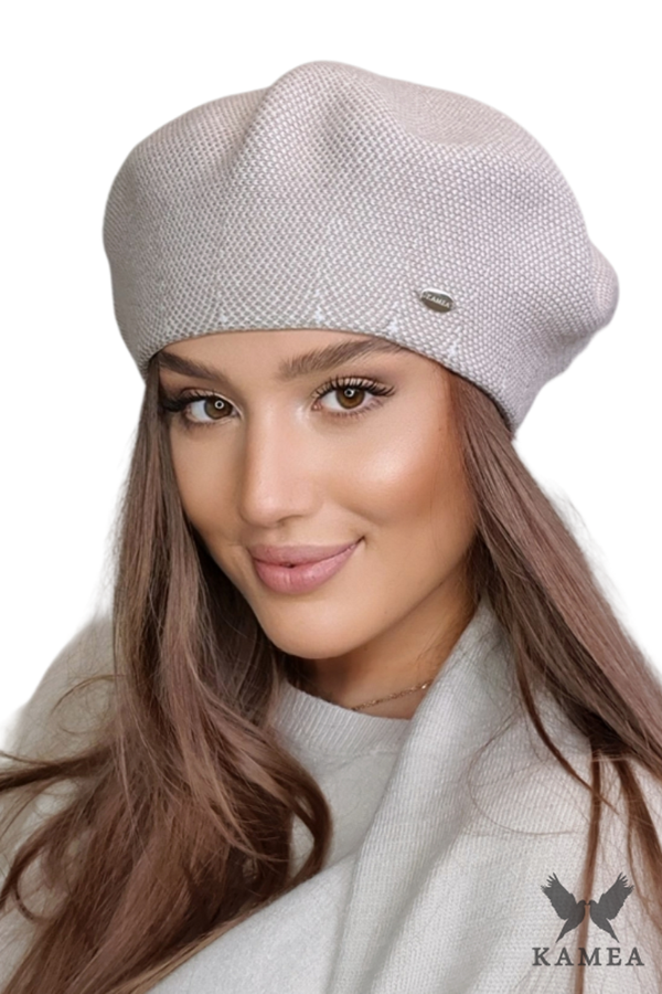 Kamea Ženska baretka Kamea Kamea_Beret_K.22.012.04_Dark_Beige