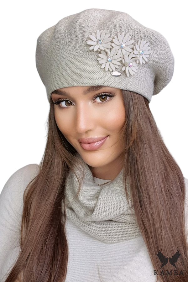 Kamea Ženska baretka Kamea Kamea_Beret_K.22.051.03_Beige