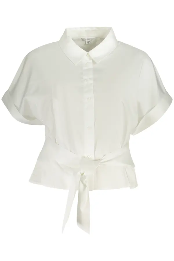 GUESS JEANS Ženska bela bluza s kratkimi rokavi