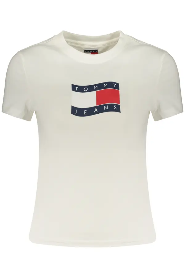 Tommy Hilfiger Ženska bela majica s kratkimi rokavi Tommy Hilfiger