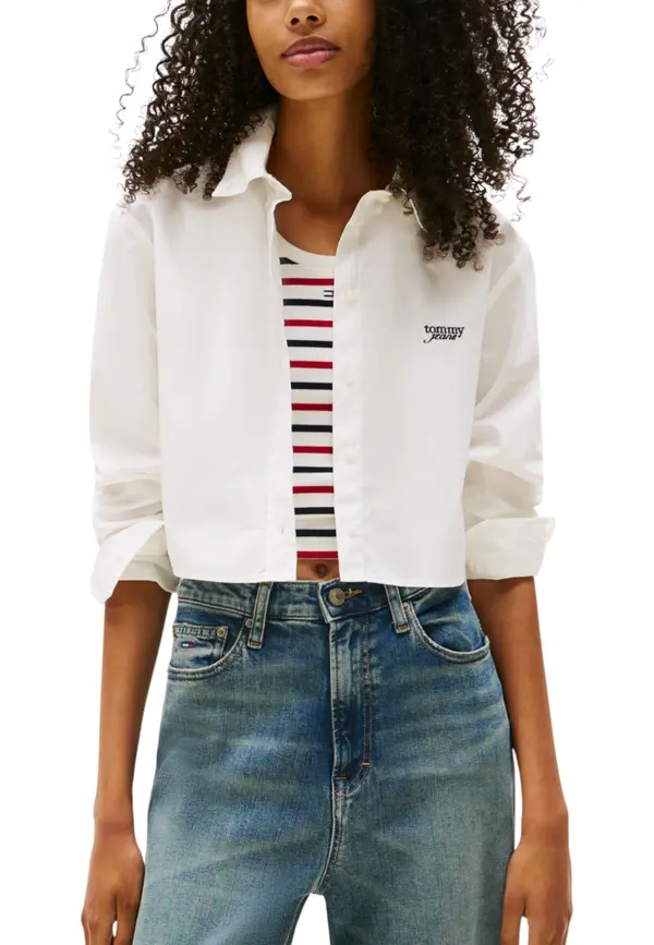 Tommy Hilfiger Jeans Ženska bela majica Tommy Hilfiger