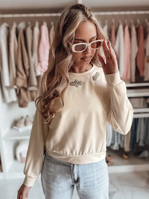 DStreet Ženska bluza CRYSTALIA z dolgimi rokavi