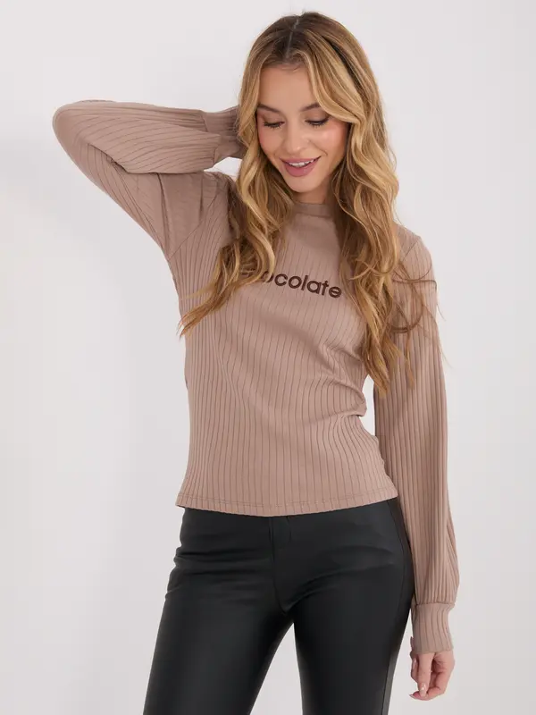 RUE PARIS Ženska bluza v temno bež barvi