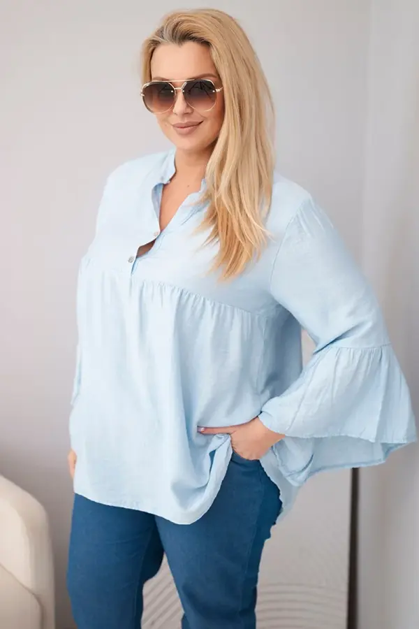 Kesi Włoski Ženska bluza z nabranimi rokavi