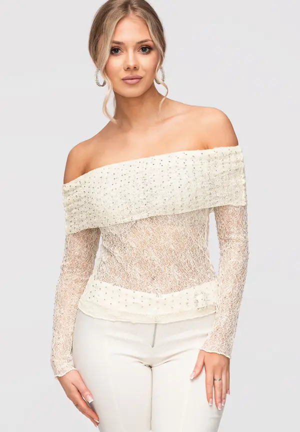 Edoti Ženska bluza z odprtimi rameni
