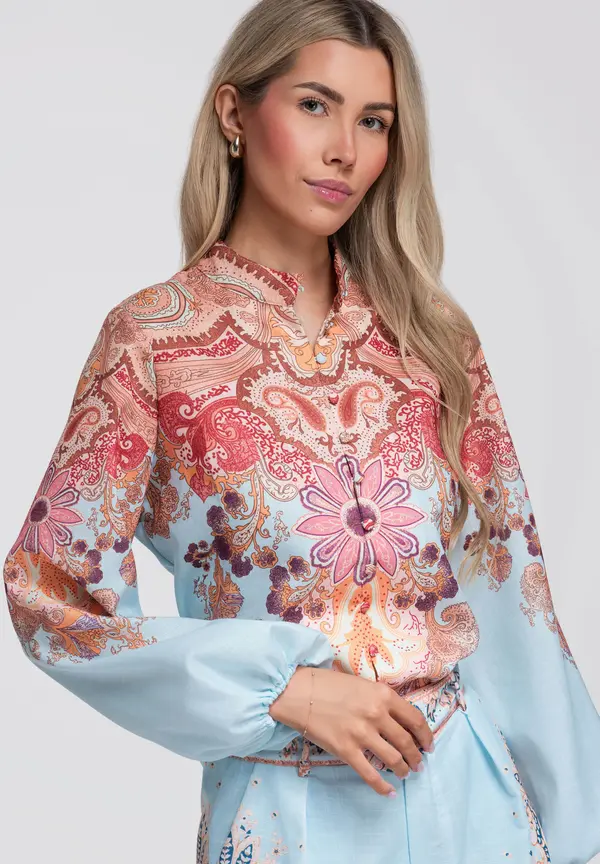 Ombre Ženska bluza z okrasnim potiskom