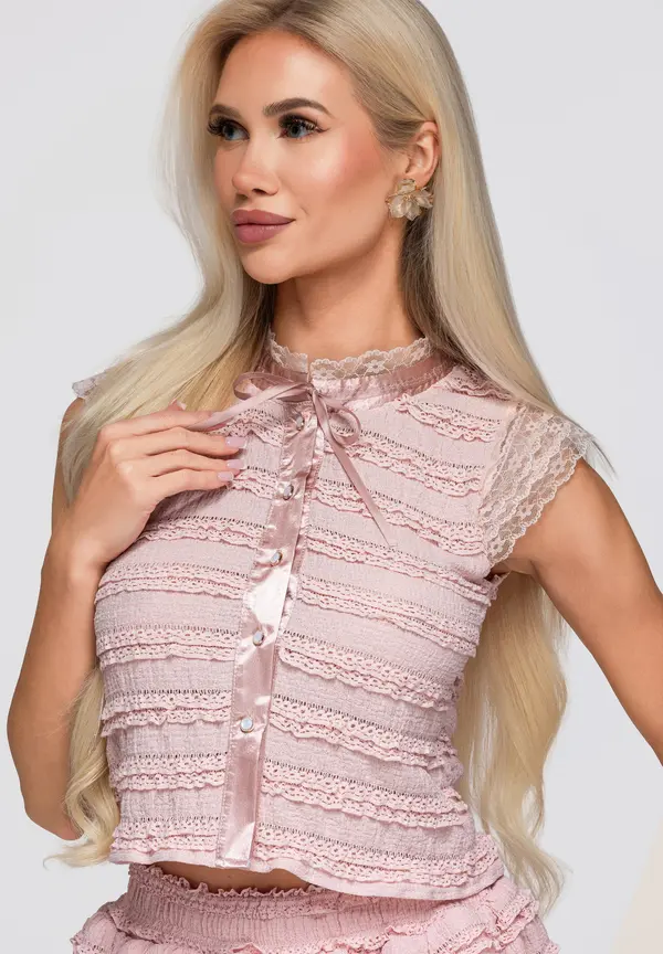 Ombre Ženska bluza z ombre čipko